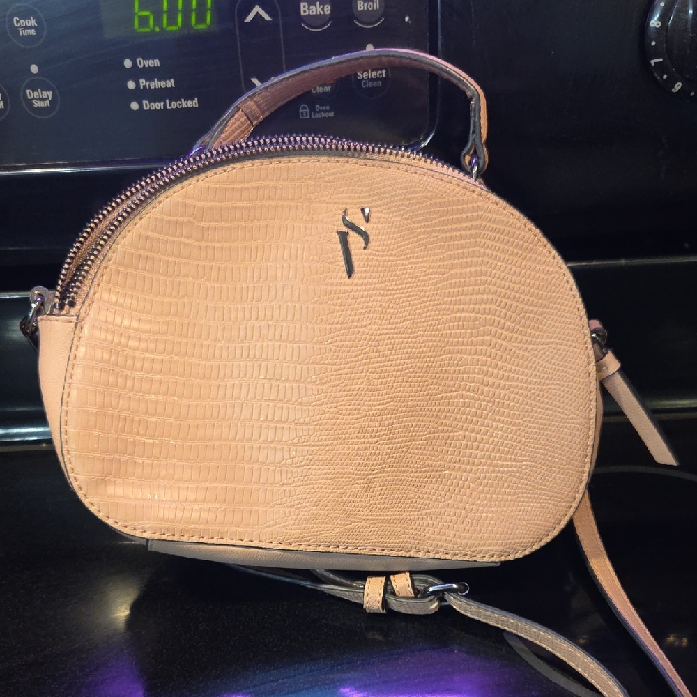 Simply Vera Vera Wang Textured Mauve Crossbody Bag